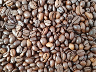 Coffee beans on the table
