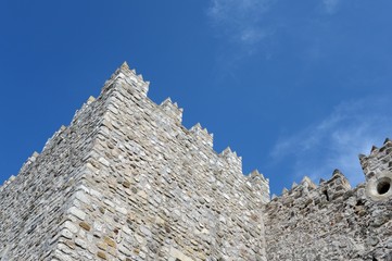 Obraz premium Wall of an ancient castle - a fortress in Marmaris. Turkey
