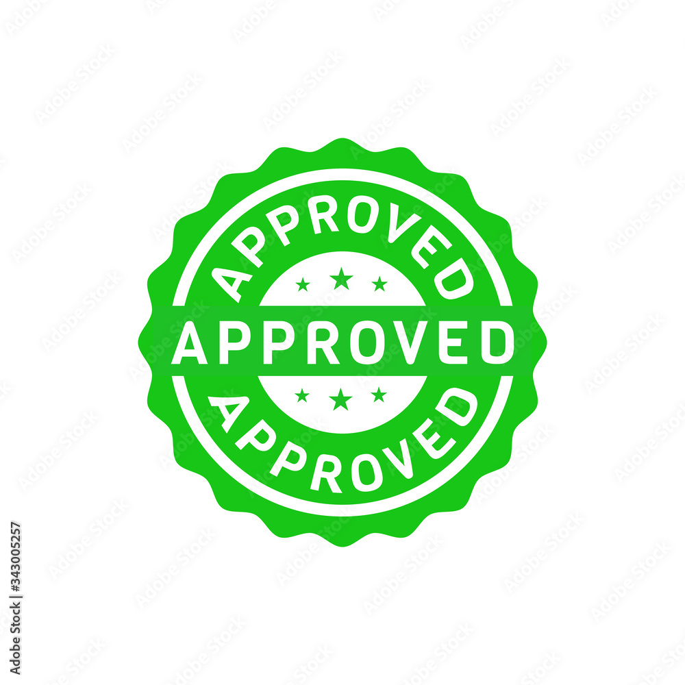 Poster approved label badge element for business element design