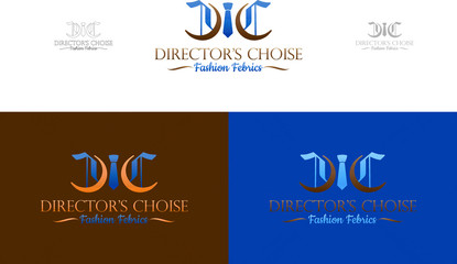 Director’s Choice Fashion fabric, intentionally misspelled fictional company logo vector art illustration preferably for fashion and fabric related corporate business company and organizations.
