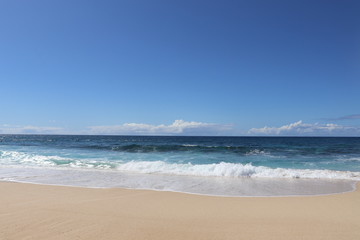 The Banzai Pipeline surf reef break located in Hawaii at Ehukai Beach Park in Pupukea on Oahu North Shore