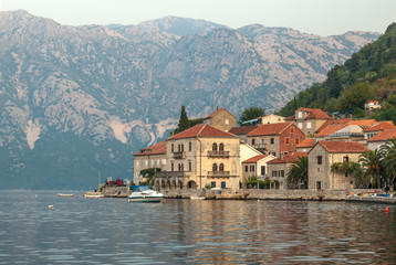 Fototapeta na wymiar Small town Perast in Bay of Kotor, Montenegro