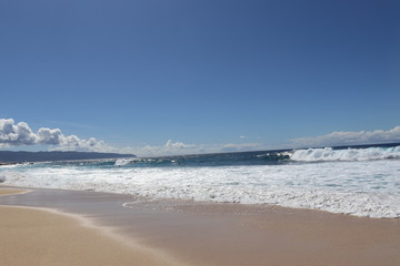 The Banzai Pipeline surf reef break located in Hawaii at Ehukai Beach Park in Pupukea on Oahu North Shore