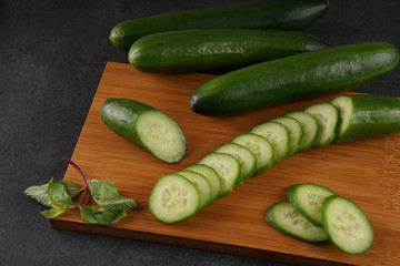 Fresh Organic Cucumbers stock photo