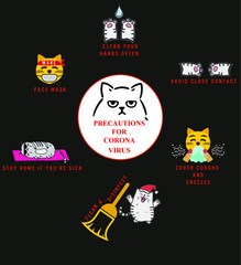 Obraz premium Corona Virus Precaution 