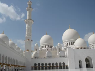 Foto op Plexiglas Abu Dhabi, vue interieure de la mosquée sheikh Zayed © Stefber