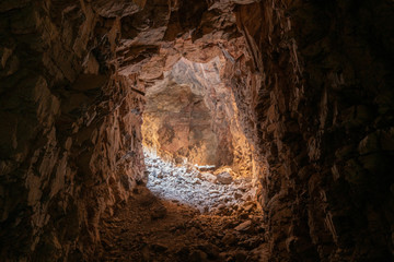 gallery of an old mine near the Beninar reservoir (Spain)

