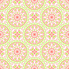 Seamless texture with arabic geometric ornament. Vector asian mosaic pattern with alternating decorative elements.