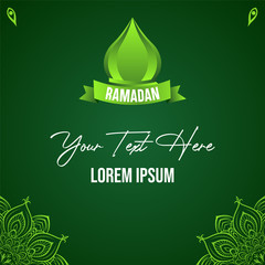 Ramadan background with mandala ornaments, for Instagram feeds islamic