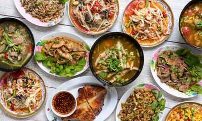 Thai Spicy Soup Mixed Dishes 