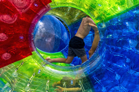 aufblasbare wasserpark spielelemente für kinder im sommer