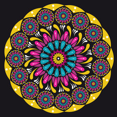 Colorful abstract vector mandala