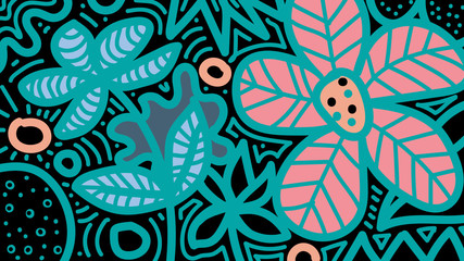 drawing flowers color