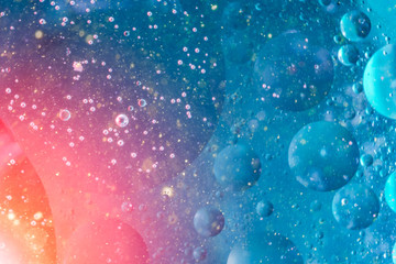 Abstract colored background for design and creative artwork with place for your text. Oil bubbles...