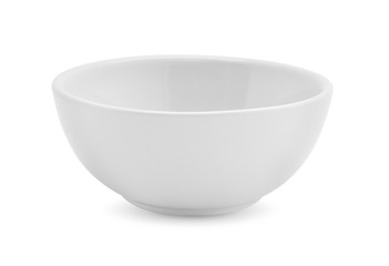 white ceramics bowl on white background.