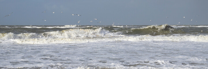 Stürmische Nordsee, Sylt, Nordfriesland, Schleswig-Holstein, Deutschland, Europa