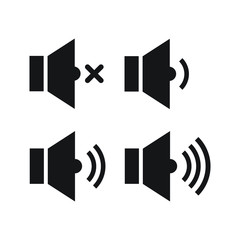 Sound volume icon design isolated on white background