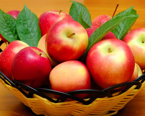 Local New Zealand apple on wooden background