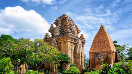 Ancient temple of Po Nagar (Thap Ba Po Nagar). Hindu religion and architecture. Nha Trang, Vietnam