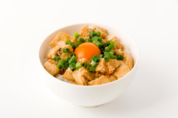 木綿豆腐の甘辛炒め丼