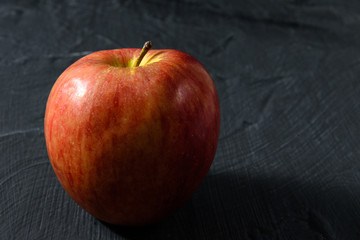 apple on black background