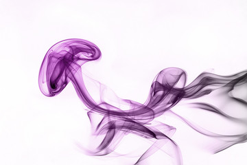 purple colored smoke on a white background