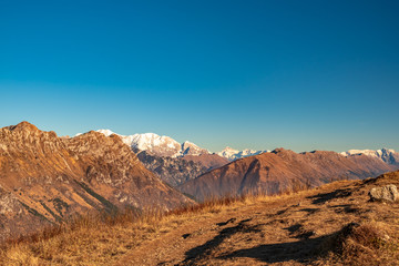 Naklejka na ściany i meble Panorama from the alpine peak