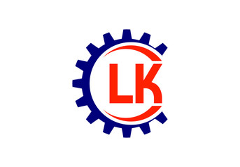 Obraz premium Initial Monogram Letter L K Logo Design Vector Template. LK Letter Logo Design