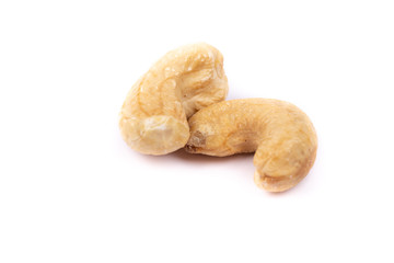 Healthy nuts on White Background. Nuts are a snack food consisting of any mixture of mechanically or manually combined nuts.