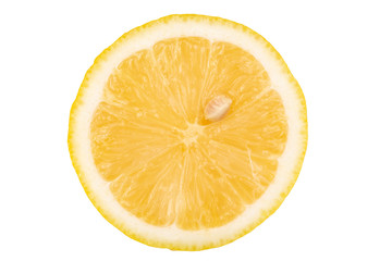 Fresh lemon on white background.
