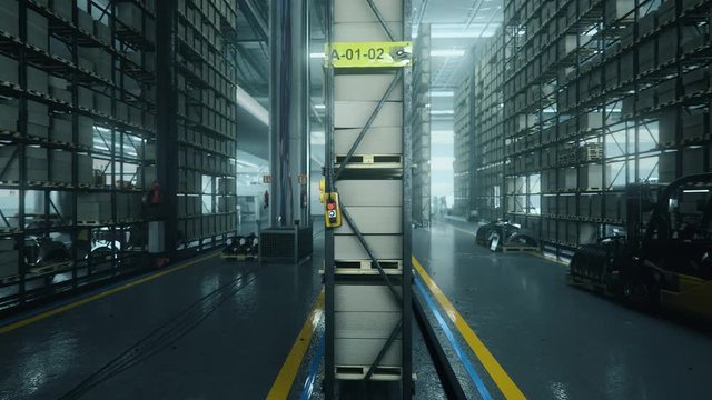 High Rack Storage Area - 3D Animation