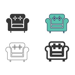 couch chair icon vector illustration design