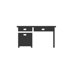 office desk icon vector illustration design