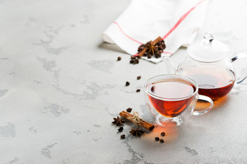 vitamin tea with dried raspberries and cinnamon