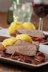 bavarian roasted beef with dumplings