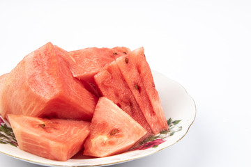 Fresh Watermelon on White background.