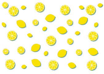 レモン　いっぱい　白背景