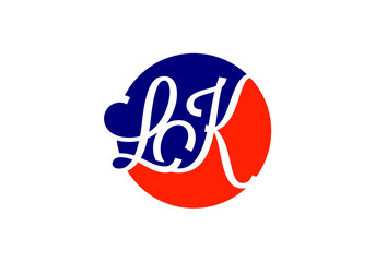 Obraz premium Initial Monogram Letter L K Logo Design Vector Template. LK Letter Logo Design