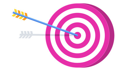 Target icon. Goal for archery as a metaphor for achieving results.
