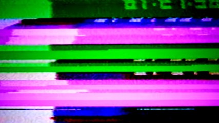 Lost signal VHS glitches and static noise color background with light TV and monitor static lines...