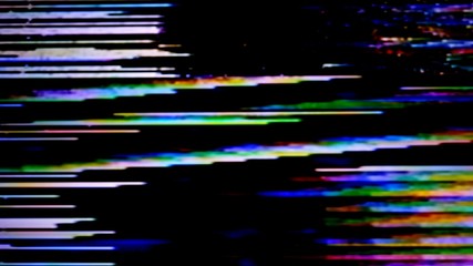 Lost signal VHS glitches and static noise color background with light TV and monitor static lines are random glitch effects.