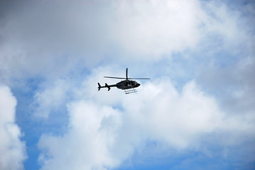 Helicopter over Everglades National Park, Florida