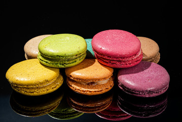 colorful, isolated, white, candy, yellow, color, red, green, blue, sweet, pink, food, stack, colourful, dessert, market, bright, macaroon, closeup, pile, bracelet, object, colors, pattern