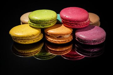 colorful, isolated, white, candy, yellow, color, red, green, blue, sweet, pink, food, stack, colourful, dessert, market, bright, macaroon, closeup, pile, bracelet, object, colors, pattern