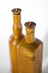 wood artistic bottles