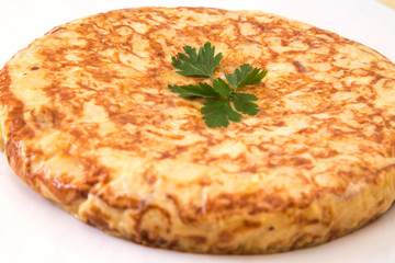 Spanish omelette, typical Spanish dish