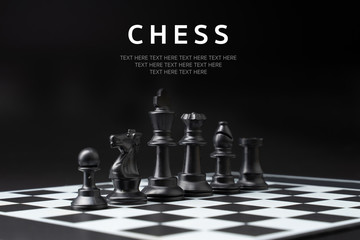 set chess on a chessboard
