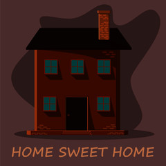 Home sweet home. Flat style illustration and Vector for advertising, Design, website, Print and etc.
 
