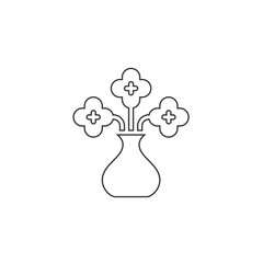 pot flower icon vector illustration design