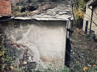 an old factory from outside
